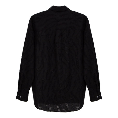 Hello Sunflower Ace Shirt Black 1193 Degli Uberti